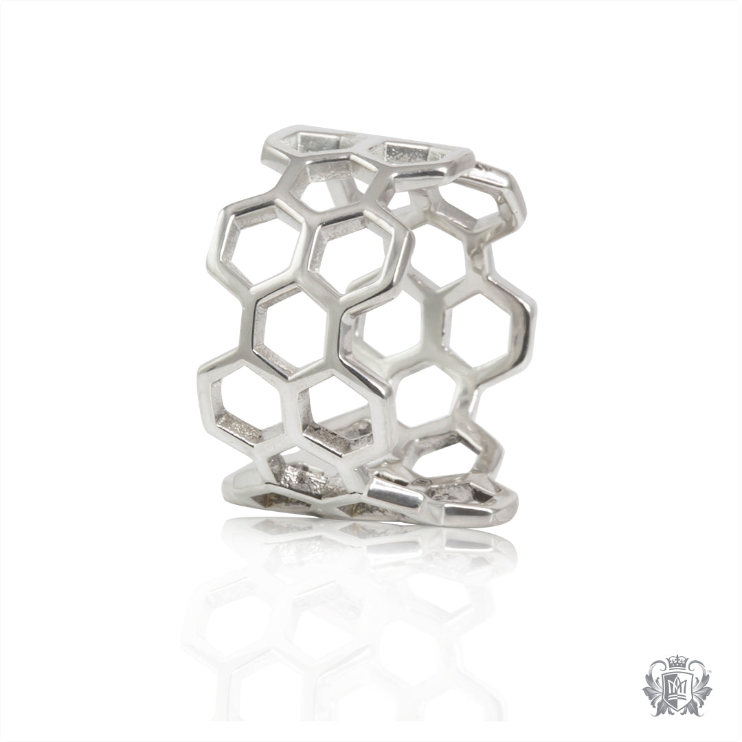 Silver Honeycomb Ring – Metalsmiths Sterling