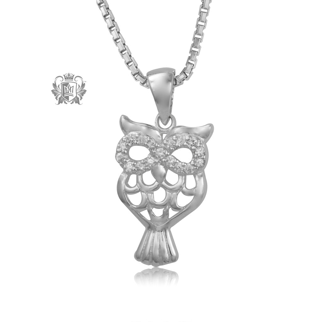 Infinite Wisdom Owl Pendant – Metalsmiths Sterling