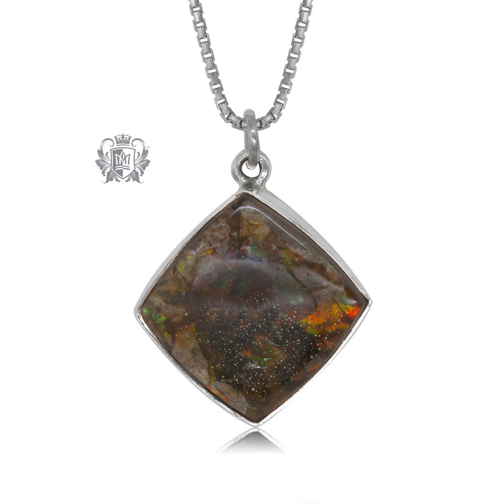 Ammolite sterling hot sale silver necklace