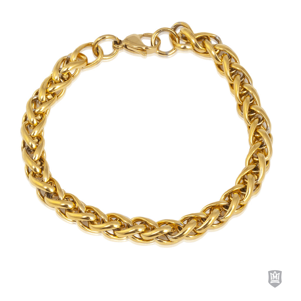 Mens gold store foxtail bracelet