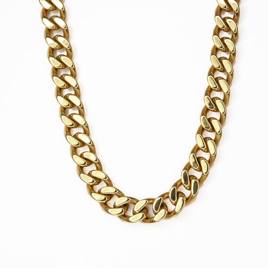 10mm Gold Fused Curb Chain