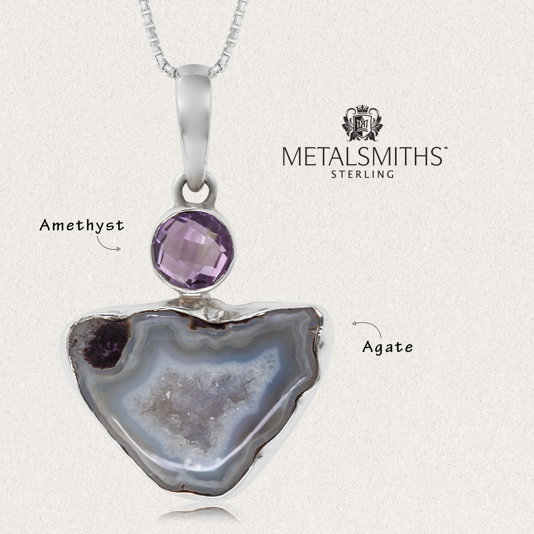 Amethyst Agate Pendant