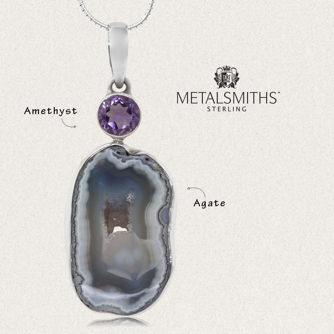 Amethyst Agate Pendant