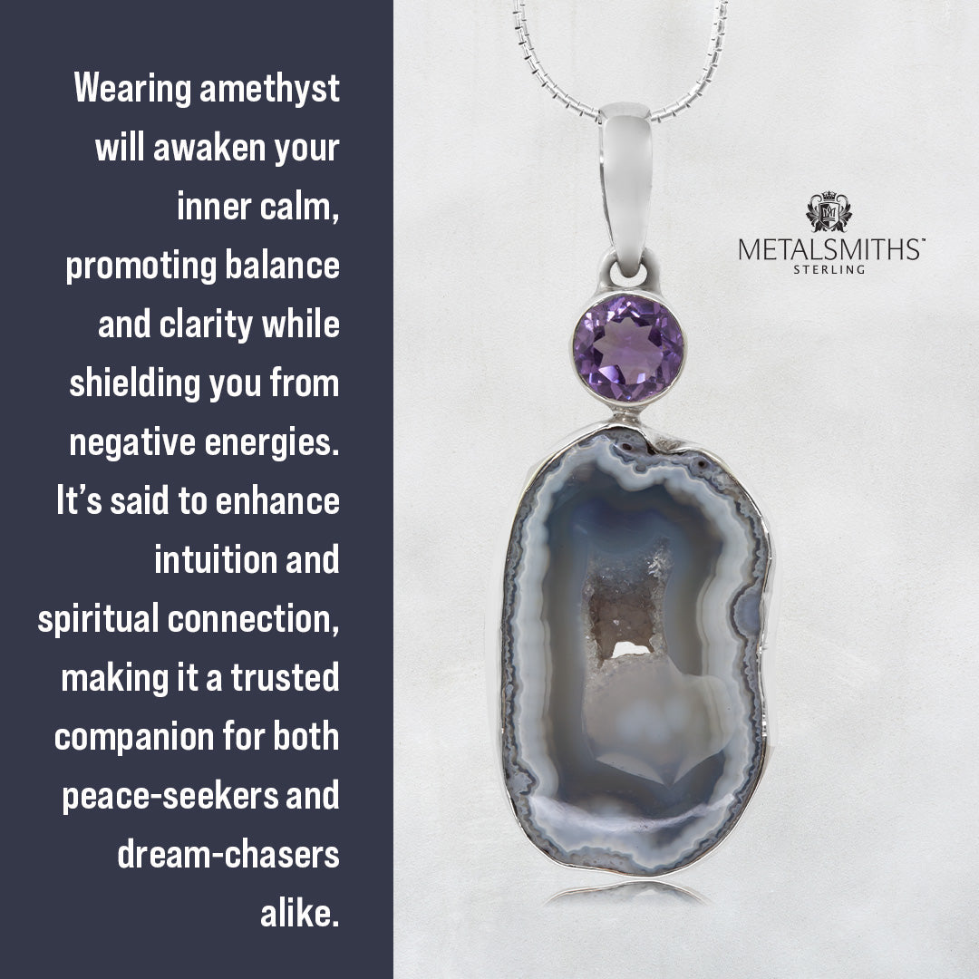 Amethyst Agate Pendant