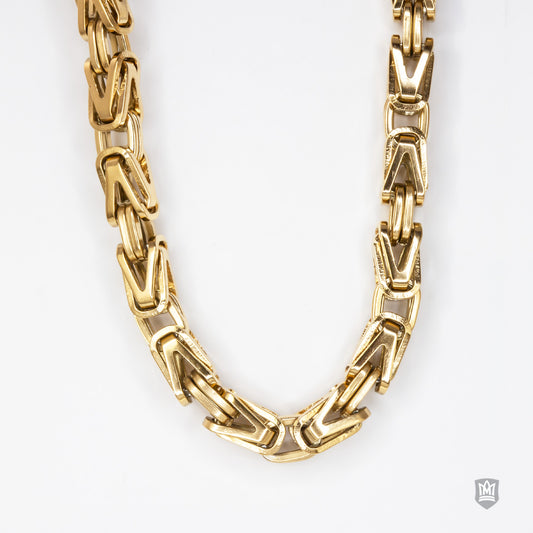 8.5mm Gold Fused Byzantine Chain