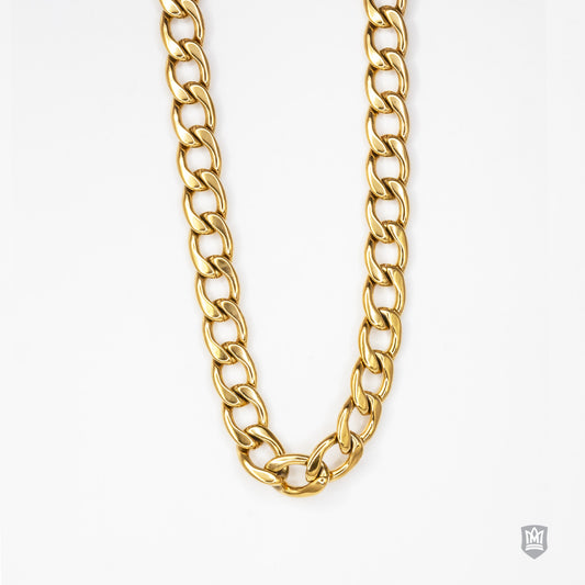 8mm Gold Fused Curb Chain
