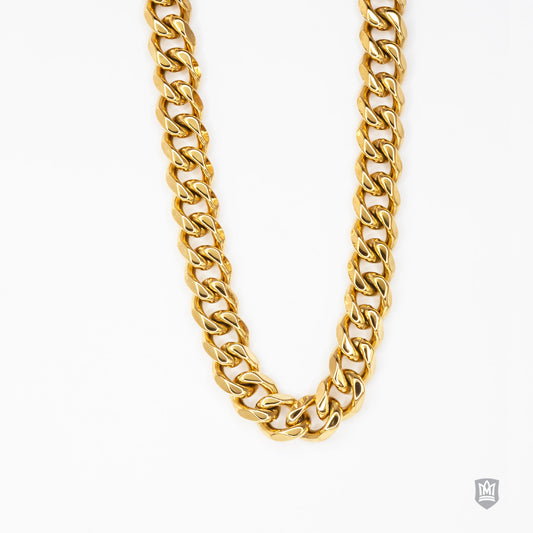 9mm Gold Fused Curb Chain