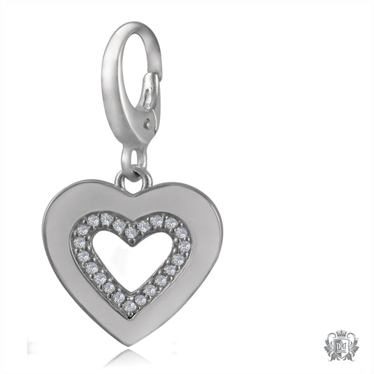 Pavé Cubic Heart Charm