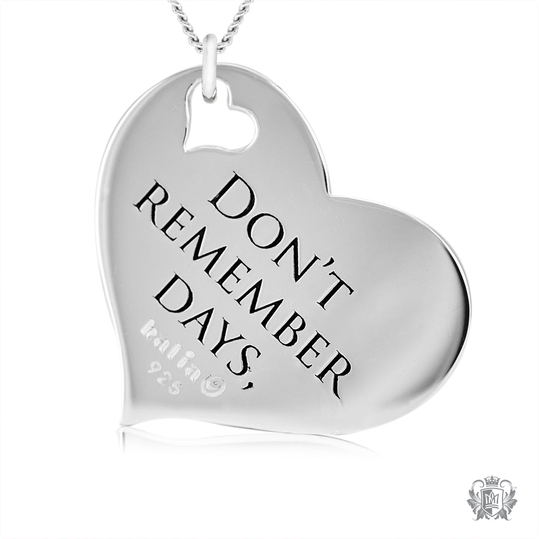 Engraved Heart Pendant - Remember Moments