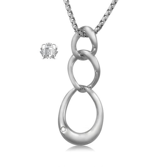 Triple Link Diamond Pendant