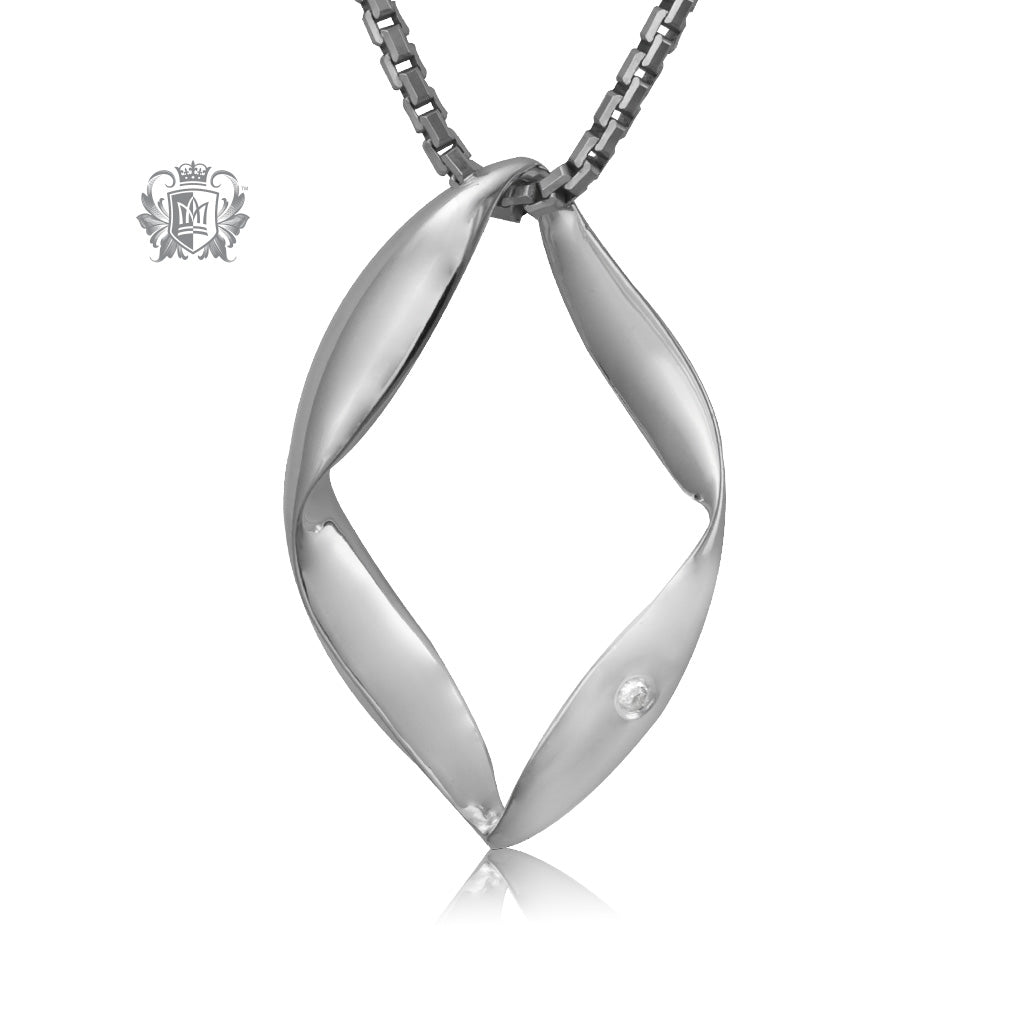 Folded Cushion Diamond Pendant