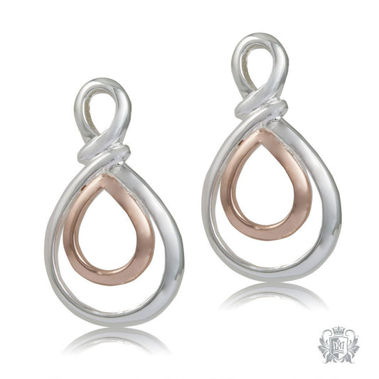 Metalsmiths Sterling Silver Rose Gold Loop Earrings