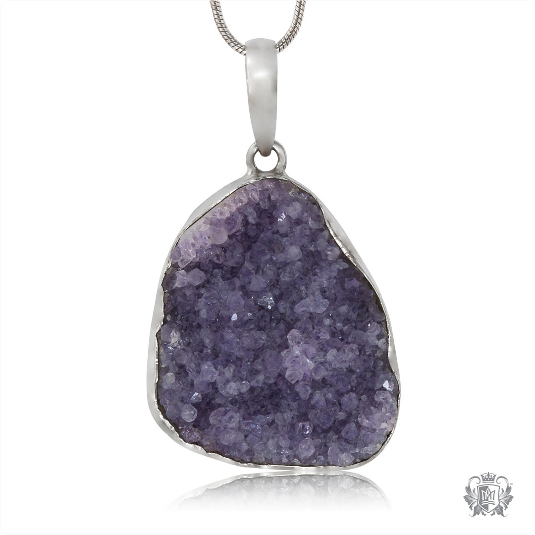 Amethyst Geode Crystal Pendant